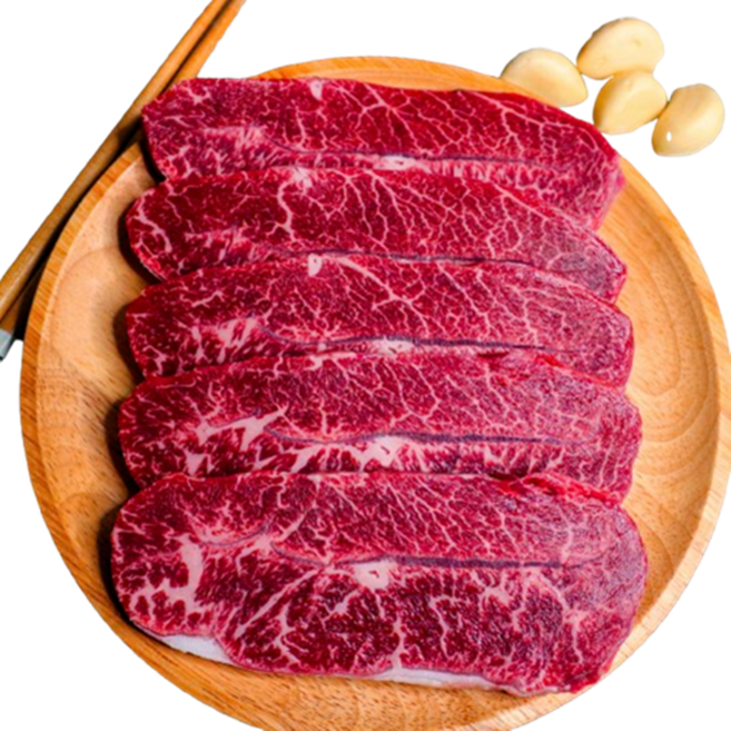 안동한우 거세우 산소포장 1+/1++등급 부채살, 1+등급 부채살 스테이크(20mm), 400g, 1개