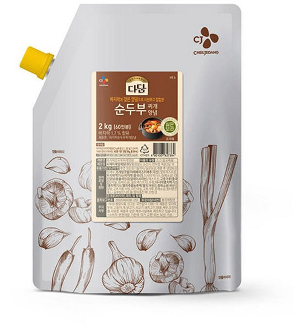 CJ 다담 순두부찌개양념, 1개, 2kg
