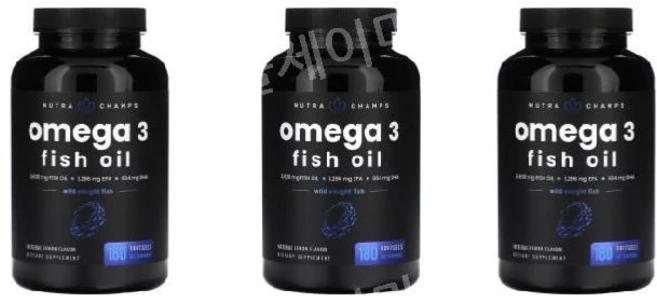 3개 NutraChamps 오메가3 고함량오메가3 오메가쓰리 피쉬오일 생선오일 fishoil 180정 - 쿠팡