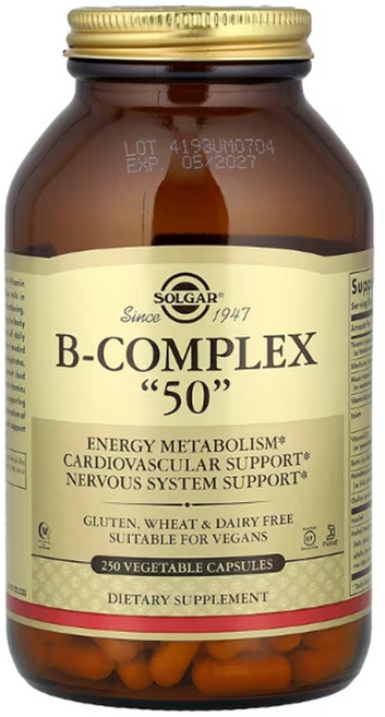 1+1 솔가 복합 비타민B 컴플렉스 티아민 리보플라빈 니아신 피리독산 콜린 250캡슐, 1개, 250정