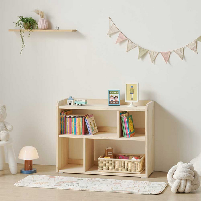 퍼니브라운 원목 아기 책장 교구장 유아 어린이 책장, 800