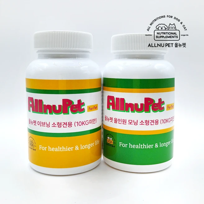 올뉴펫 강아지종합영양제 캡슐형 (아침 1병 +저녁 1병) 관절 심장 신장 간 눈 면역력 기관지 항산화 치매 소화 장운동 수면 근육 뼈건강 영양제, 1세트, 종합영양제, 60정 - 쿠팡