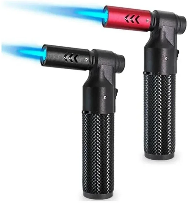 정직한 방풍 요리용 스프레이 건 토치 블루 플레임 제트 가스 라이터 터보 용접, 08 Black Red 2pcs