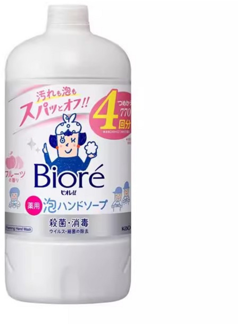 Biore 비오레 거품 핸드워시 과일향 리필, 1개, 770ml