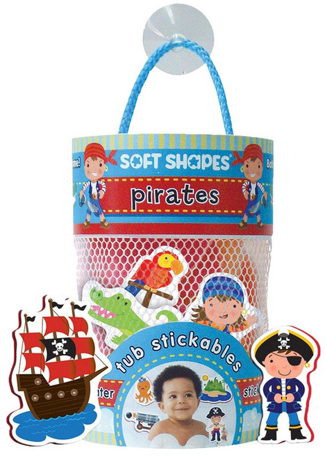 innovativeKids Soft Shapes 浴室貼貼樂海盜 玩水戲水洗澡玩具 20片組, 1個, 浴室貼貼樂海盜(20片組)