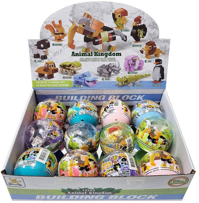 동물 캡슐 블럭 랜덤, 1개