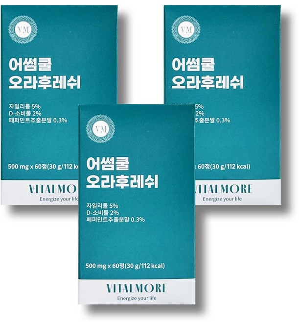 어썸쿨 오라후레쉬 구강유산균, 3개, 60정