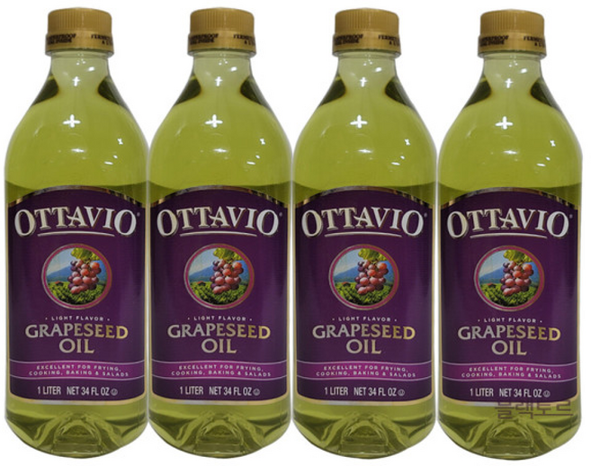 오타비오 포도씨유 대용량 식용유 포도 오일 선물 코스트코, 1L, 4개