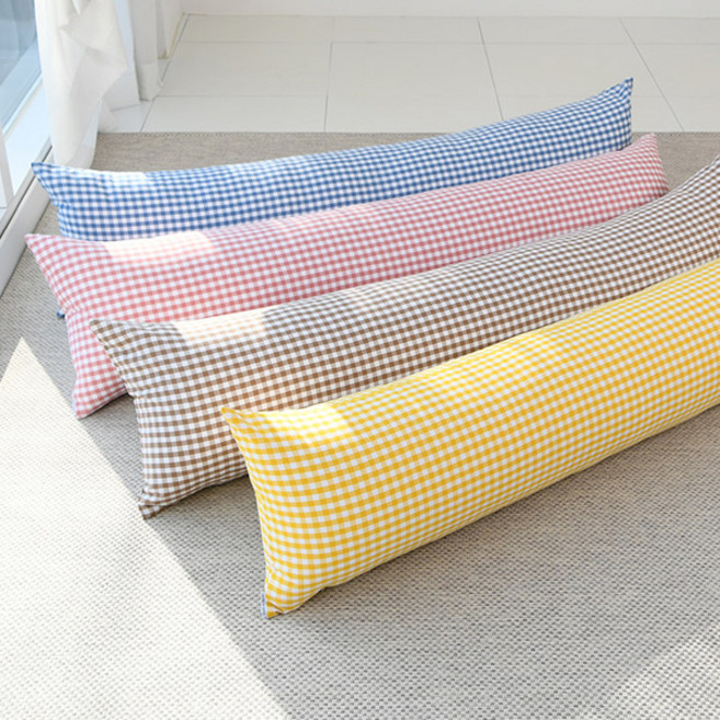 찬미디자인 바디필로우 커버, 미니체크 블루