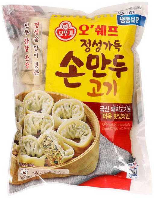 정성가득손만두(고기) 1.3KG/오뚜기-, 4개