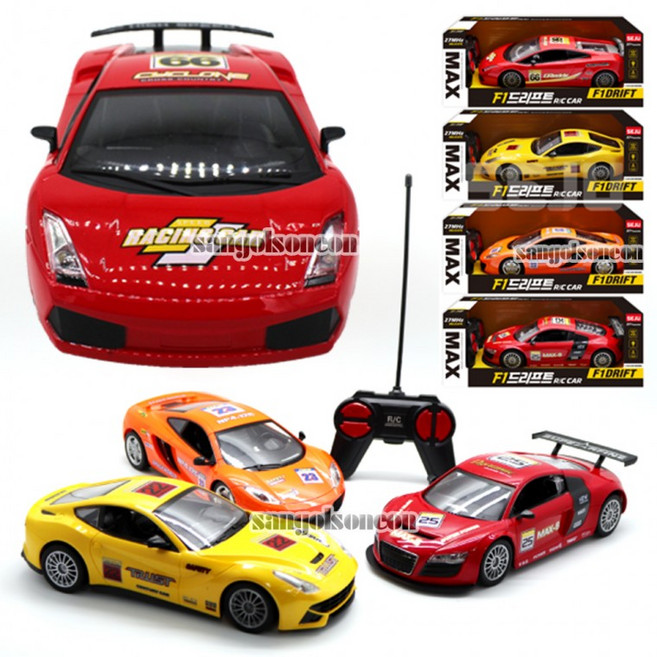 유니쉬 F1 드리프트 무선조종 RC카 레이싱카 장난감, 2개, 랜덤