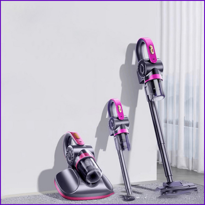 DS 다용도 핸디형 4in1 무선청소기 침구청소기 스틱형 진공청소기 진드기 제거 가정용 차량용, 보라