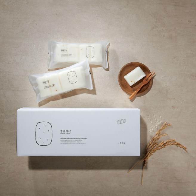 [동해기정떡] 한판 기정 (개별포장) 잔기지떡 증편 술떡 답례떡 선물세트, 1.8kg, 1박스