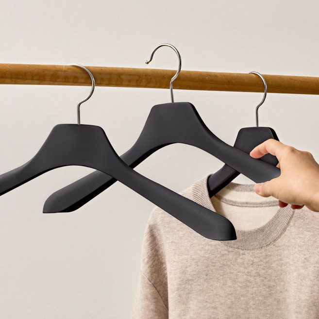 씨인크 남성 고급 다용도 옷걸이, 블랙, 15개