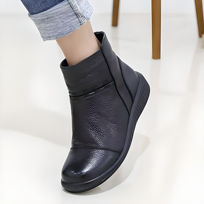 J SHOE 皮革刷毛Bora踝靴