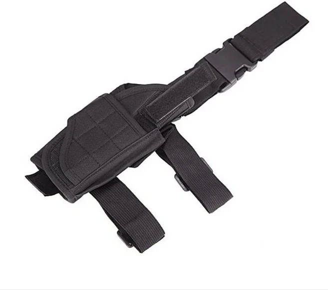 에어소프트 퍼티 왼쪽 오른쪽 허벅지 다리 총 홀스터 파우치 글록 17 18 19 USP 컴팩트 1911 PPK PP P226, 01 Right black
