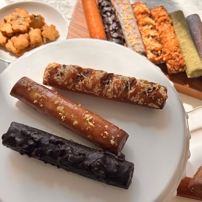 밀가루NO! 글루텐프리 수제 휘낭시에 쌀휘낭시에 디저트 (플레인+레몬+무화과치즈+초코아몬드) 4종 8개 세트, 320g, 1박스