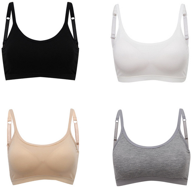 또온나 데일리 노와이어 브라탑4종 부드러운 레이온 원단 일체형 브라캡 편한브라