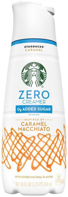 스타벅스 무설탕 캬라멜 마키아토 커피 액상 크리머 Starbucks Zero Sugar Caramel Macchiato Coffee Creamer - 28 fl oz (828ml), 828ml, 1개, 1개입