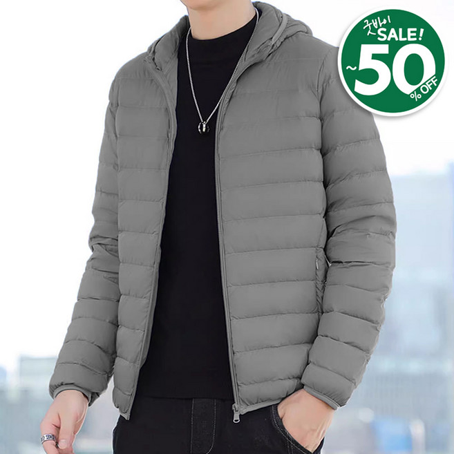 킹앤조이 에디트 후드 다운 경량 패딩