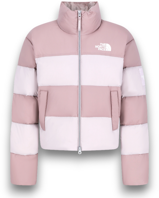 [매장판] 노스페이스 화이트라벨 패딩 자켓 여성 레인보우 다운 점퍼 그레이쉬 라일락 NJ1DR90J