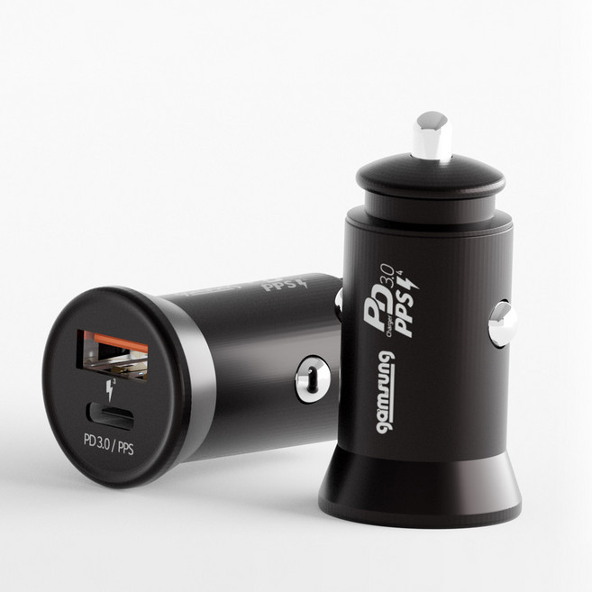 감성공장 차량용 감성충전30 듀얼 고속충전기, 블랙, GF-342PD30