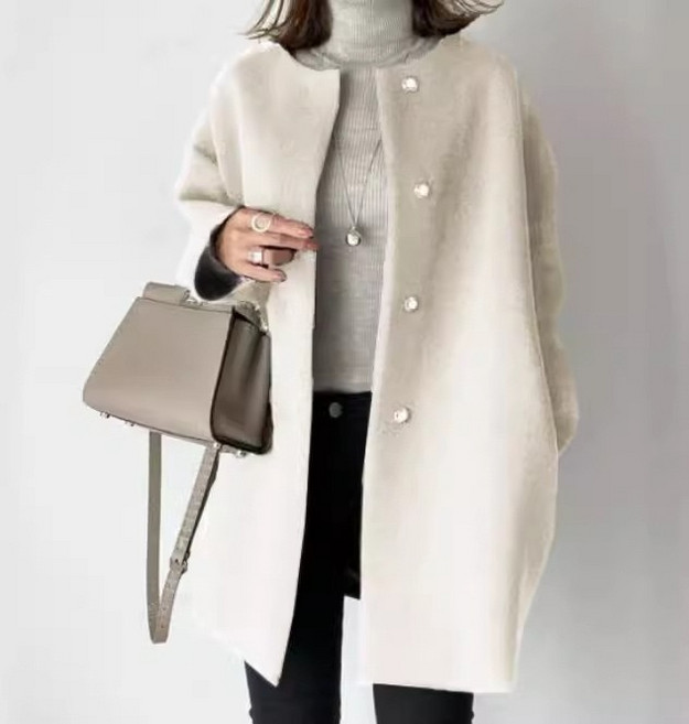 휠렉스 여성 봄 베이직 라운드넥 데일리 트렌치코트 JT422