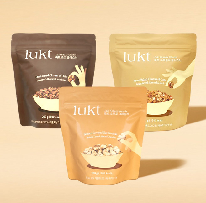 룩트 대용량 그래놀라 베스트팩 200g 3종 (그래놀라 소보로 초코), 없음, 1개