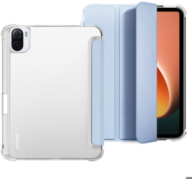 Xiaomi Pad 5 6 Pro 케이스 Xiaomi Redmi SE 2023 MI Pad 5Pro 6 Pro Redmi 10.61 연필 홀더가있는 커버 Funda 태블릿 케이스, 1개, [00] Ice Blue