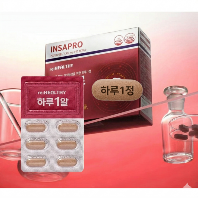 인사프로 인사돌 플러스 정품 칫솔 증정 이가튼튼 프로폴리스 칼슘 치아 뼈 건강, 1세트, 60정