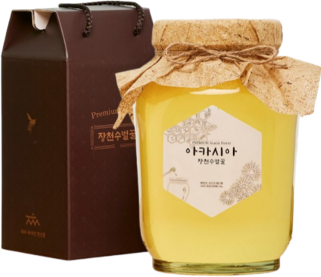 국산 아카시아 꿀 100프로 자연산 벌꿀 100% 2.4kg 자연산 꿀 답례품선물세트 국내산, 1개