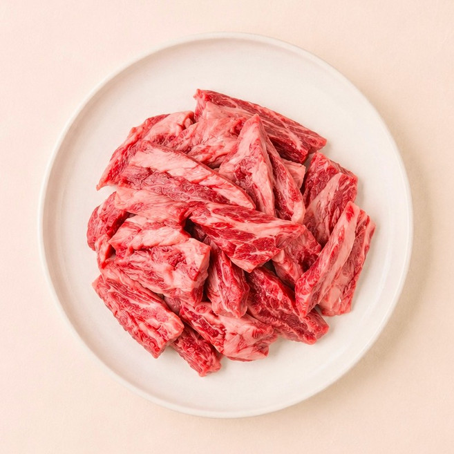 투쁠 한우 갈비살 마장동 프리미엄 명품한우 구이용 소고기 스테이크, 300g, 1개