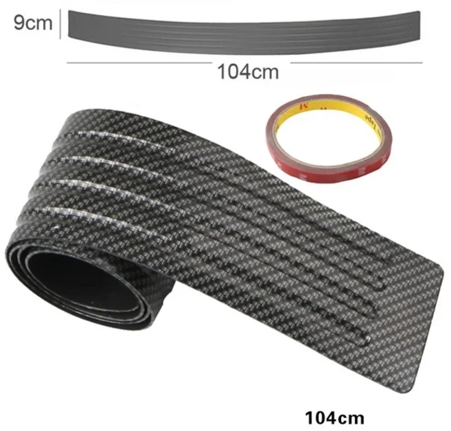 SEAMETAL 범용 탄소 섬유 자동차 트렁크 도어 가드 스트립 씰 플레이트 보호대 후면 고무 몰딩, 1개, Carbon Fiber 104cm