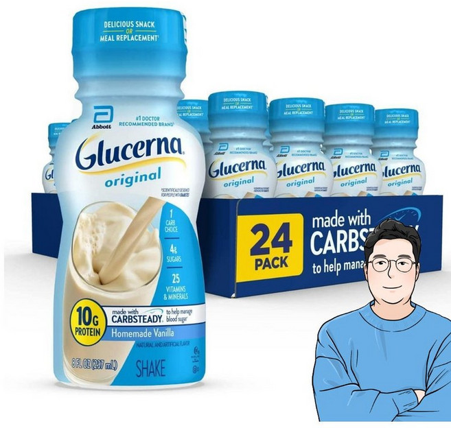 Glucerna Nutritional Shake 글루서나 뉴트리션 쉐이크 오리지널 프로틴 쉐이크 바닐라, 237ml, 1개