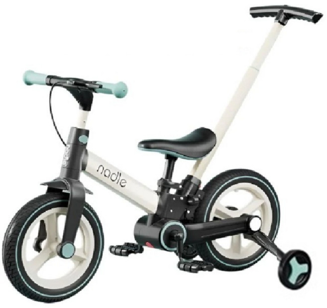 nadle 4合1 兒童平衡腳踏車, 白藍色(聯繫客服送護具), 1個, 12吋