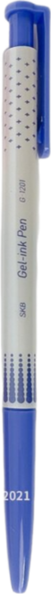SKB 自動中性筆 G-1201 0.5mm 按壓式原子筆, 藍色, 1個