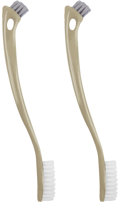 일조 돌핀투웨이브러쉬 국산 양면세척솔 다용도솔 운동화솔 틈새브러쉬, 2개, 베이지