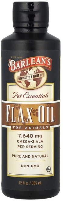 발린스 Barleans (발린스) 펫 에센셜즈 동물용 아마 오일 355ml(12fl oz), 1개 - 쿠팡