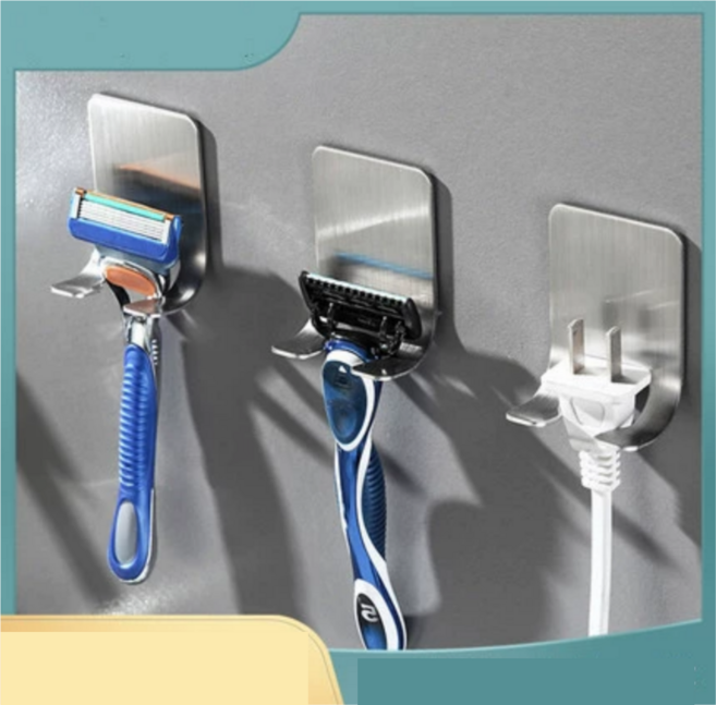 코리아마켓 무타공 스텐 면도기 걸이 거치대
