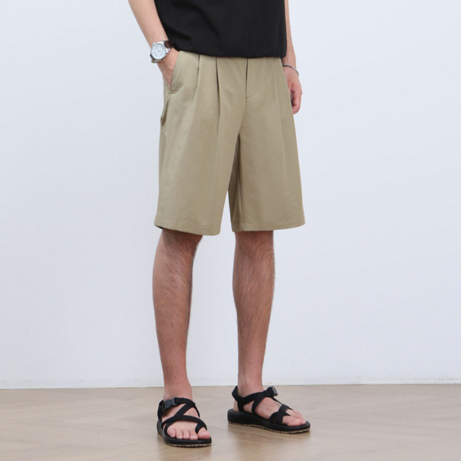 블루포스 BG헤이닐 반바지 뒷밴딩 와이드핏 5부 팬츠