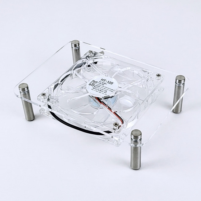 홈앤툴즈 미니피씨 공유기 저소음 120mm 5V USB 쿨링팬 쿨러 (미니), 투명, 1개