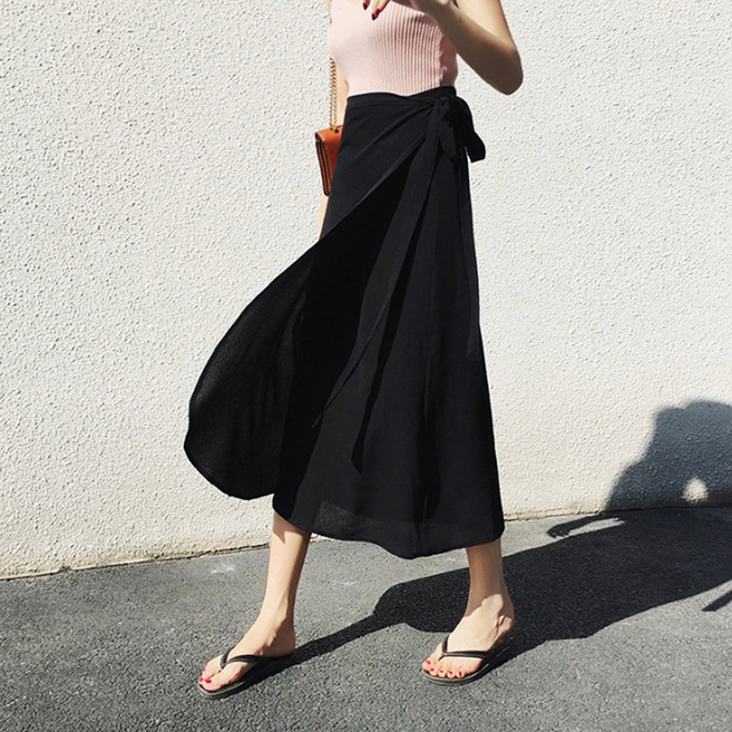 롱 랩스커트 치마 롱플레어 패턴롱 스커트 여름여행, 선택6. 롱 랩스커트(블랙), 1개