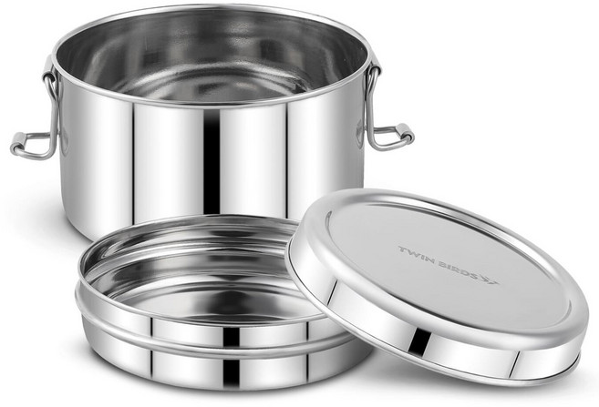 RED HORSE 紅馬 304 巧滿極厚便當盒 14cm, 1個, 銀色