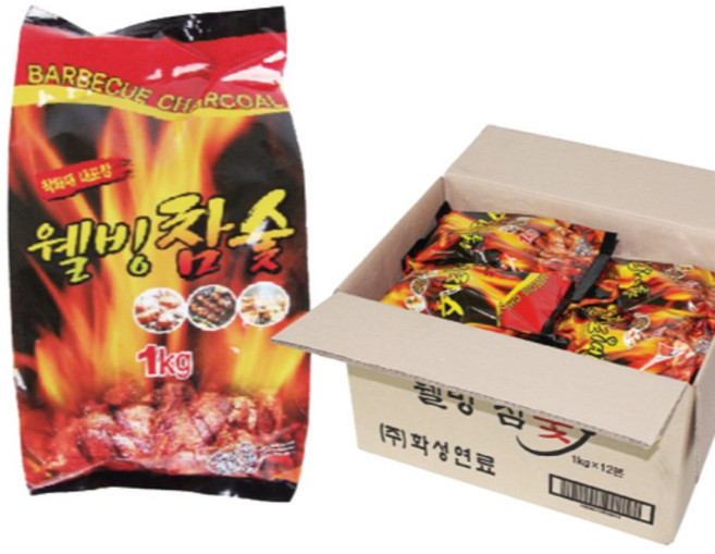 찐노마진몰 캠핑 바베큐 참숯 착화탄 포함, 5kg, 1개