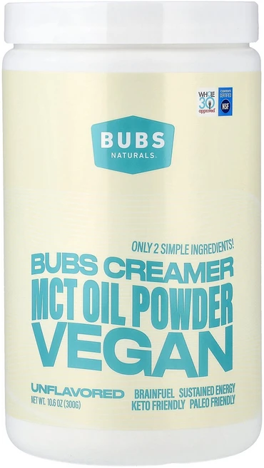 BUBS Naturals Bubs 크리머 MCT 오일 분말 무맛 300g(10.6온스) - 쿠팡