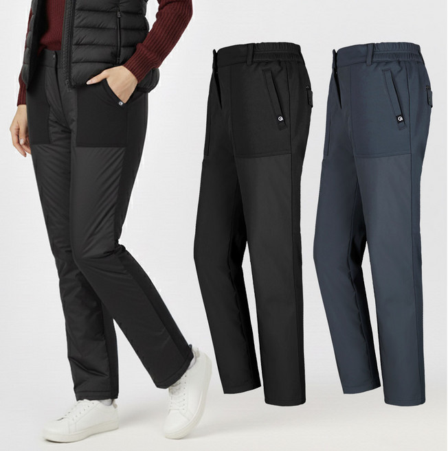 여성 오리털 패딩바지 겨울 방한 덕다운팬츠