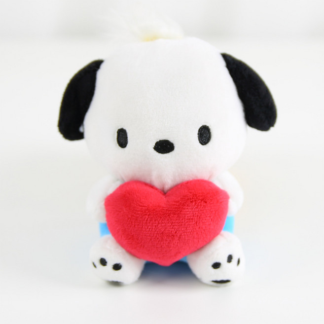 산리오 키링 인형 가방고리 키홀더 Sanrio 봉제인형, 포차코 하트, 1개, 15cm