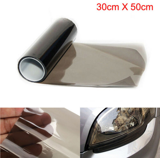 자동차 라이트 필름 스모크 블랙 틴트 헤드라이트 미등 안개등 비닐 리어 램프 틴팅 외부 액세서리 30x50cm