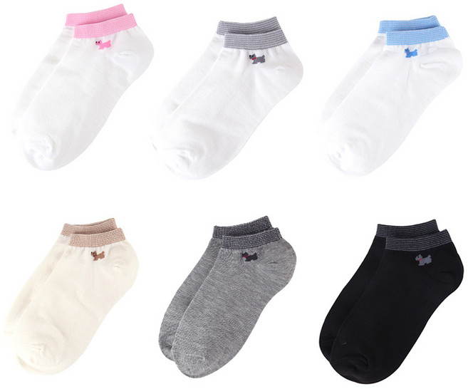 양말쟁이 여성 작은강아지 스니커즈 발목양말