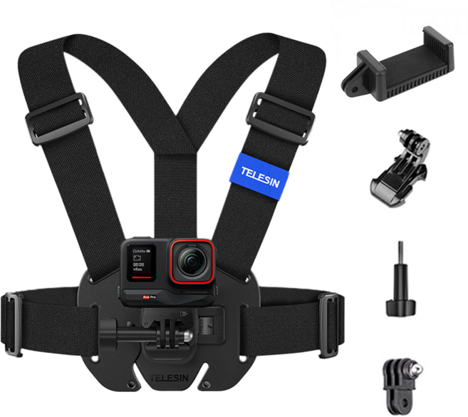 인스타360 ace pro 가슴 스트랩 체스트 마운트 원터치 에이스프로 에이스 + 스마트폰홀더, 단품, 1개